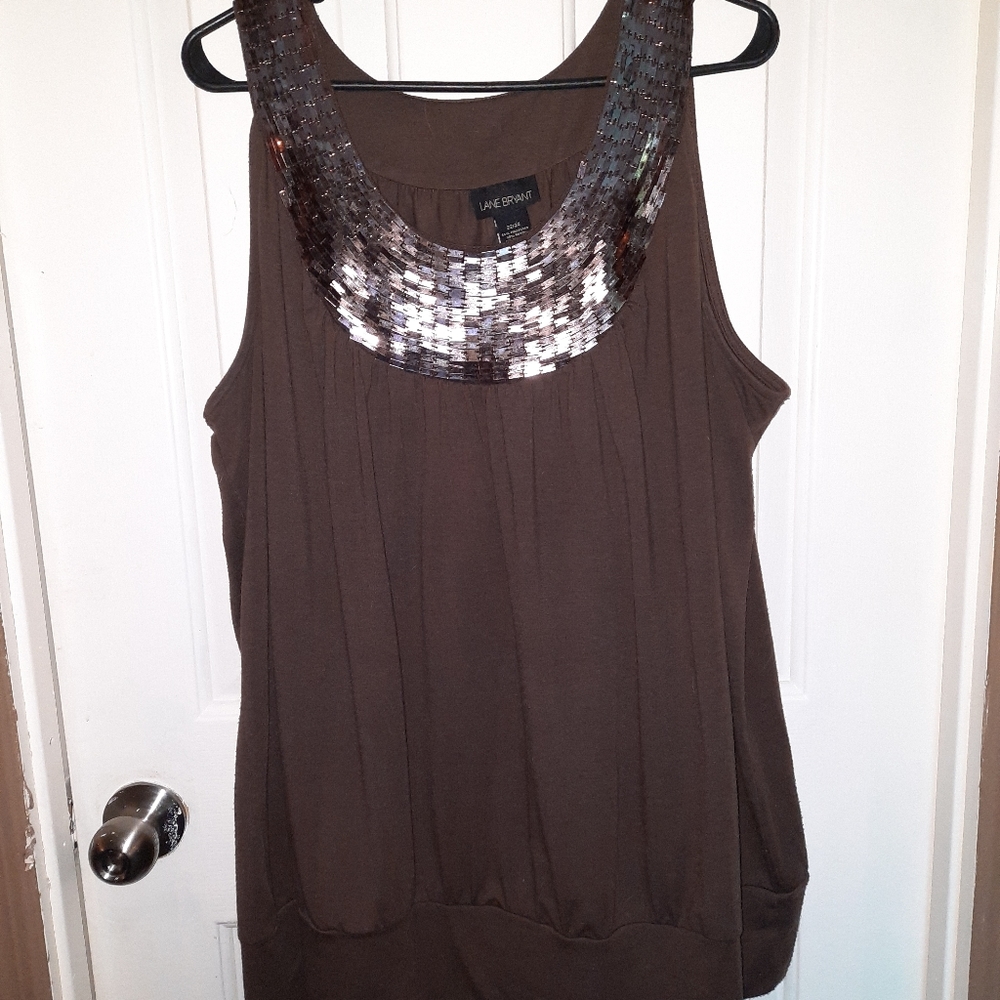 Lane Bryant Sequin Collar top 22/24